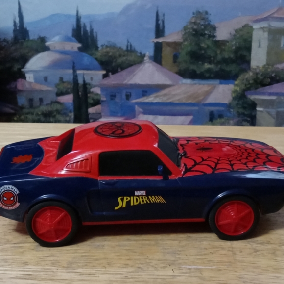 MARVEL SPIDERMAN💡Light & Sound 9" RARE VINTAGE Muscle Car,NICE 🎁 GIFT. - Picture 8 of 15